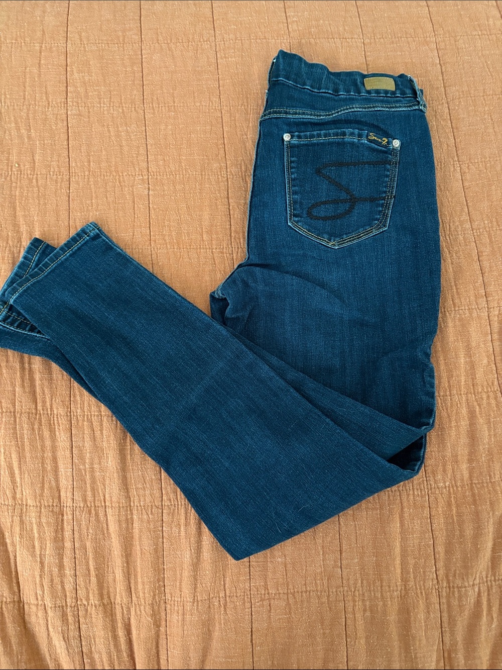Seven7 Dark Blue Skinny Jeans